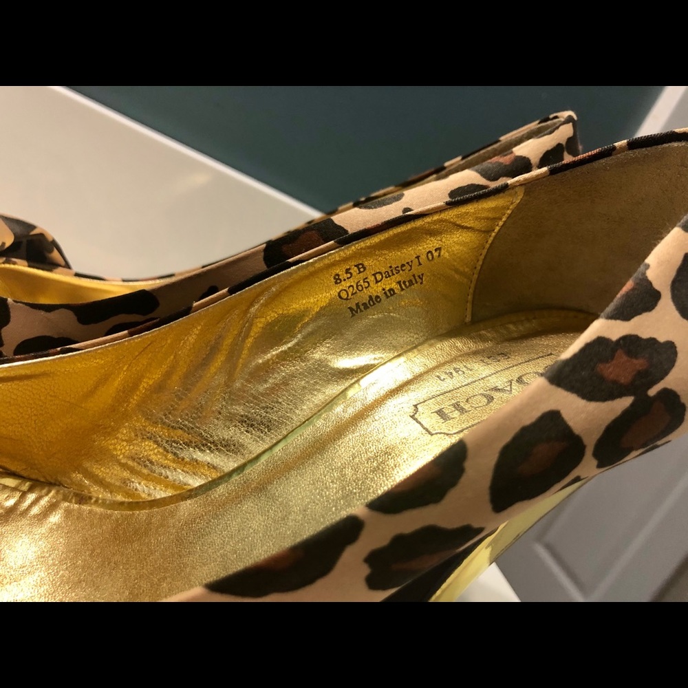 Coach Leopard Print Heels - Picture 2 of 7